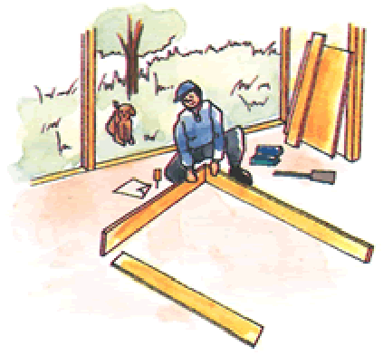 枠を組み立てます